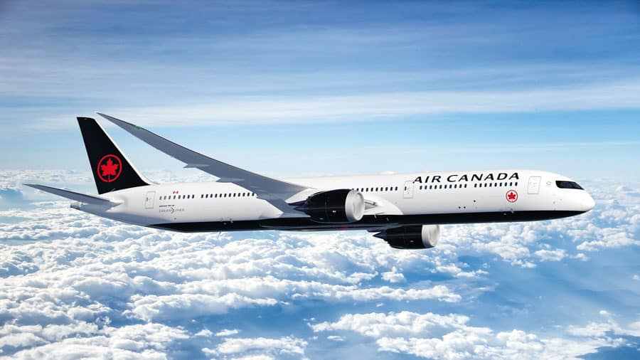 エアーカナダの飛行機